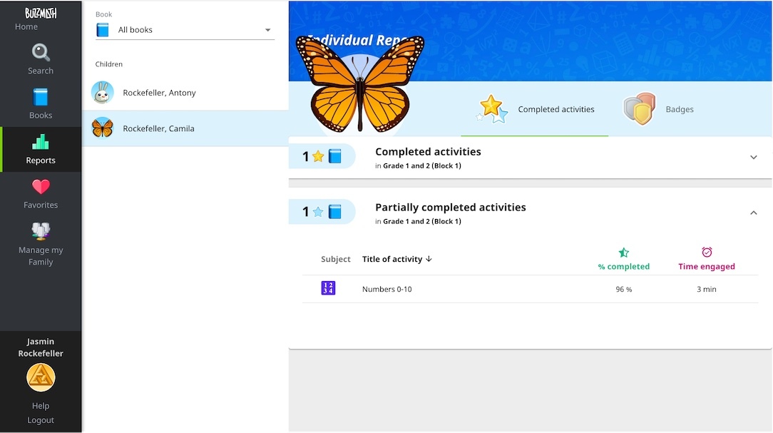 Buzzmath- individual report