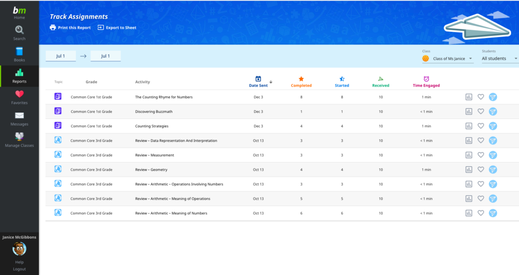 Report: Track assignments